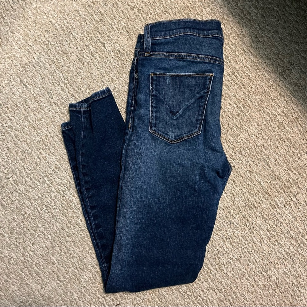 Hudson slightly distressed skinny jeans